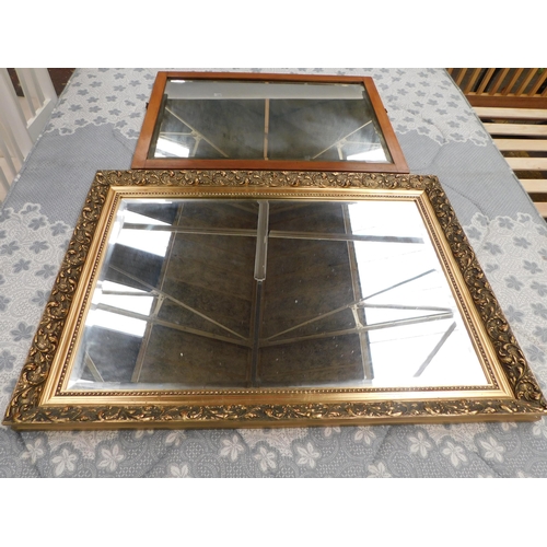 31 - Two mirrors; one gilt framed approx. 24