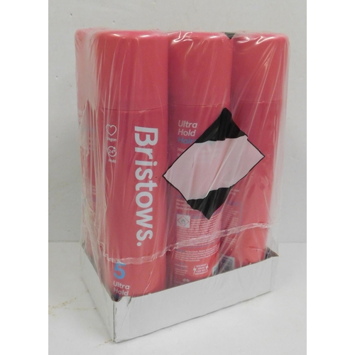 34 - Sealed pack of six Bristows hairspray