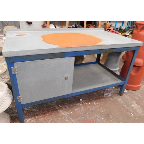 40 - Heavy duty workbench with cupboard