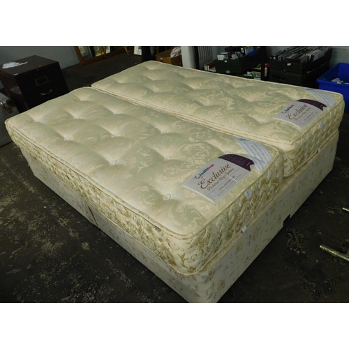 48 - Double bed - with two individual/split mattresses