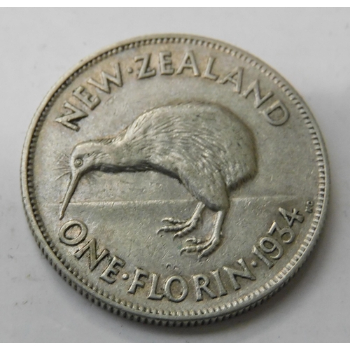 550 - High grade 1934 silver florin New Zealand