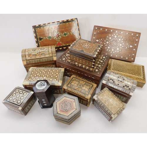 561 - Collection of decorative wooden boxes