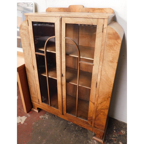 76 - Glass fronted deco display cabinet