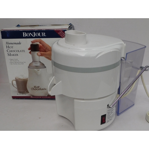 92 - Bonjour hot chocolate maker and super juicer maker - both W/O