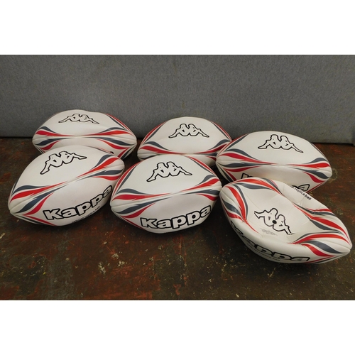 97 - Six Kappa rugby balls