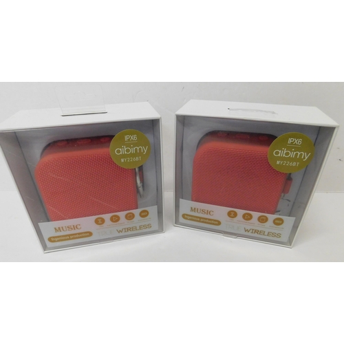 92 - 2 x wireless speakers - IPX6 Aibimy