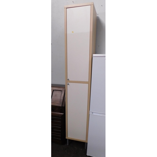 251 - Tall two door slimline cabinet - approx. 82