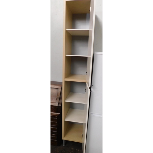 251 - Tall two door slimline cabinet - approx. 82