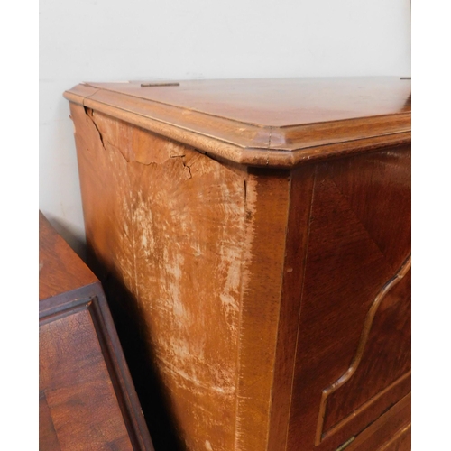 257 - Walnut veneered drinks cabinet