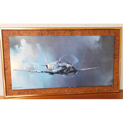 267A - Barrie A F Clark framed/mounted spitfire print