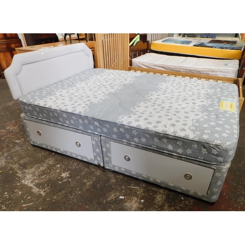 275 - Double divan bed, mattress and headboard