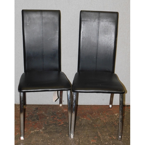 280 - Two high backed dining chairs