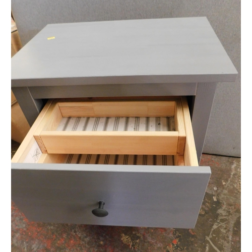 283 - Two drawer modern set of drawers - grey finish
