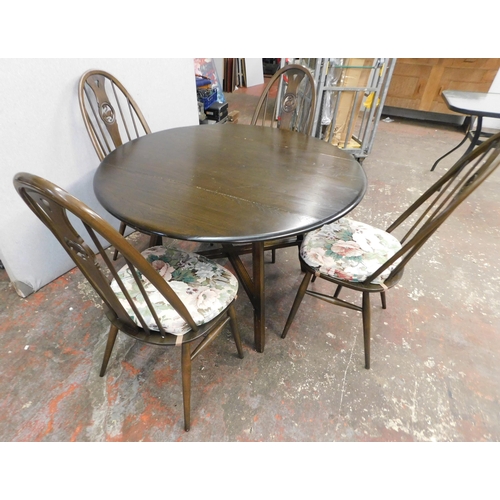 299 - Dropleaf oval Ercol dining table (approx. 45