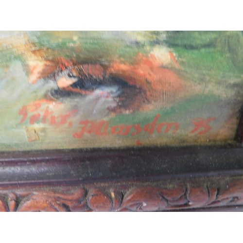 344 - Original oil on board 'East Coast Rescue - Eyemouth, Scotland' by Peter Marsden 1995