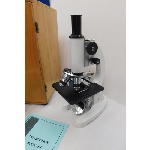 362 - Brunel compound microscope - cased