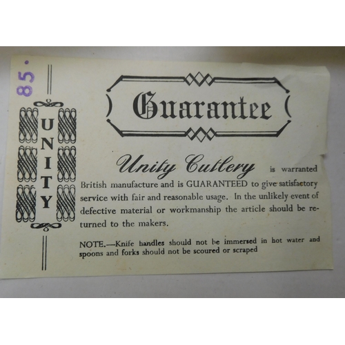 400 - Collection of boxed/unused Unity vintage cutlery sets