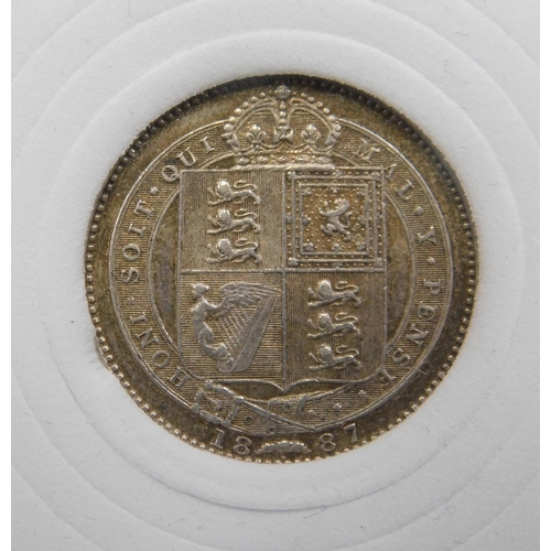 410 - 1887 Victorian one shilling coin