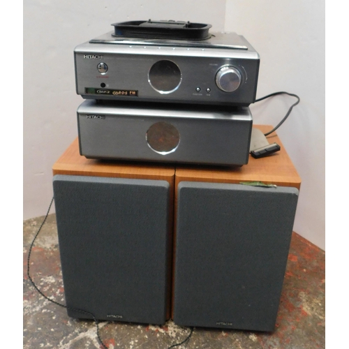 62 - Hitachi hi-fi and speakers - unchecked