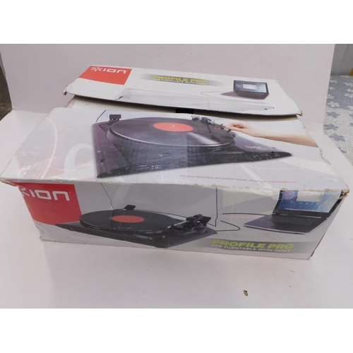 65 - Ion boxed turntable - unchecked