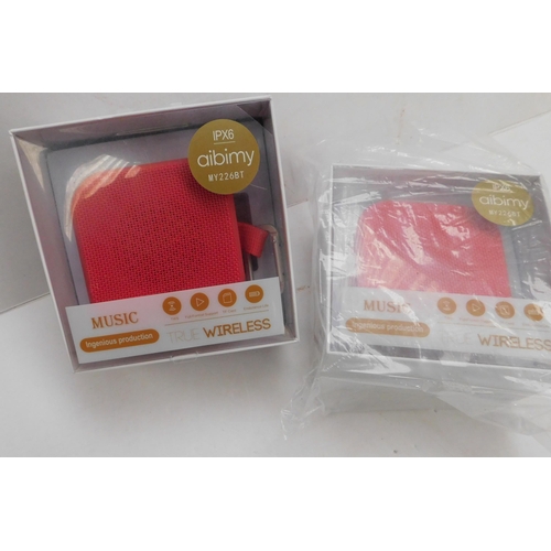 66 - Two new in box Aibimy wireless speakers