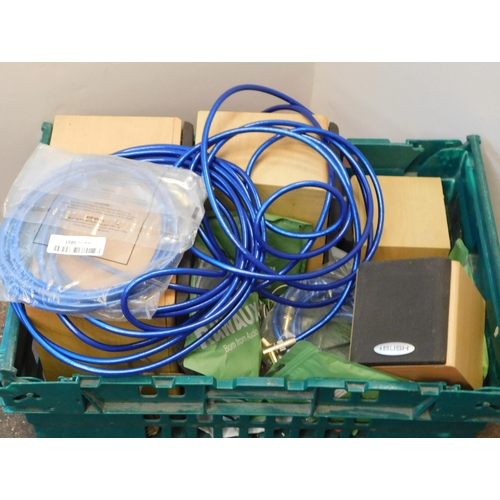 75 - Surround sound speakers and selection of cables - unchecked