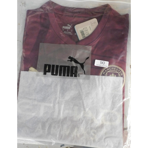90 - Puma Manchester City football shirt - size M