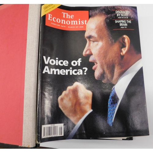 336 - The Economist magazine in seven binders 1990s