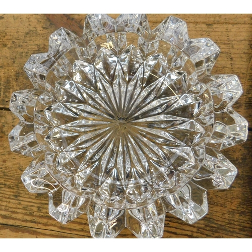 502A - Stewart Crystal vase and Crystal Ash Tray - no damage