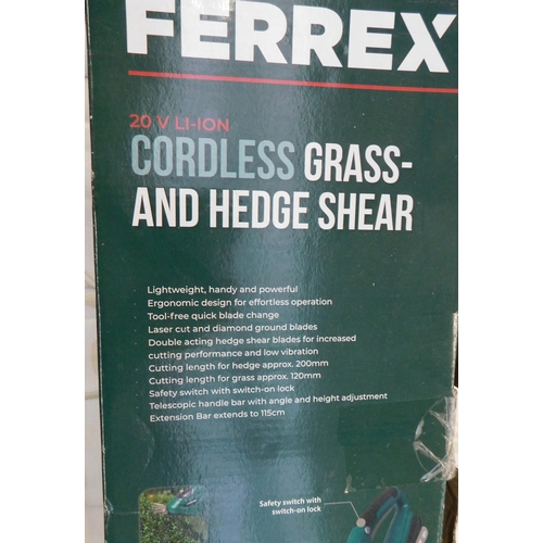 9 - Ferrex cordless grass and hedge shearer - boxed (unchecked)