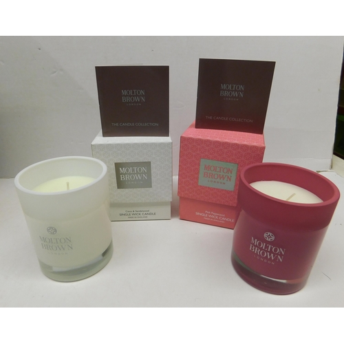 275A - Two Molton Brown single wick candles - Pink Pepperpod and Coco & Sandalwood