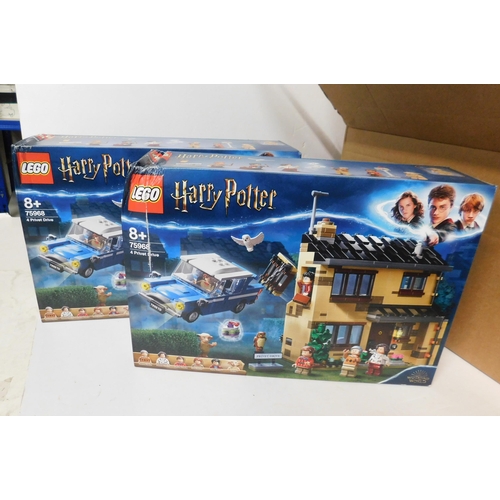 276 - Two Lego Harry Potter - 75968 4 Privet Drive (damaged boxes)