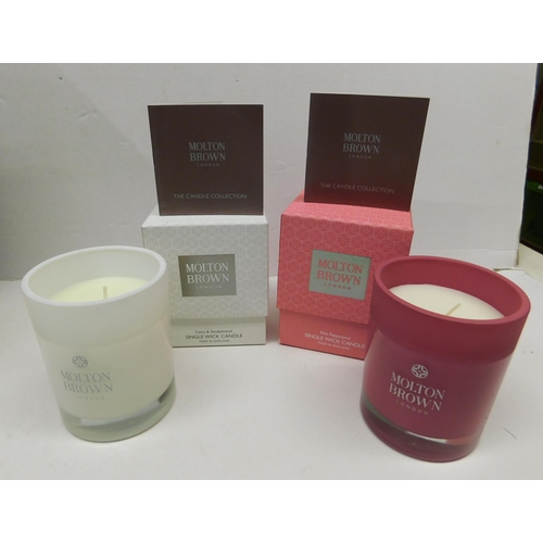 294A - Two Molton Brown single wick candles - Pink Pepperpod and Coco & Sandalwood