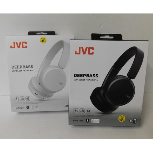 295 - 2x JVC Deepbase wireless HA-536W headphones