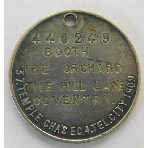 380 - 1930s Tail Waggers club dog tag