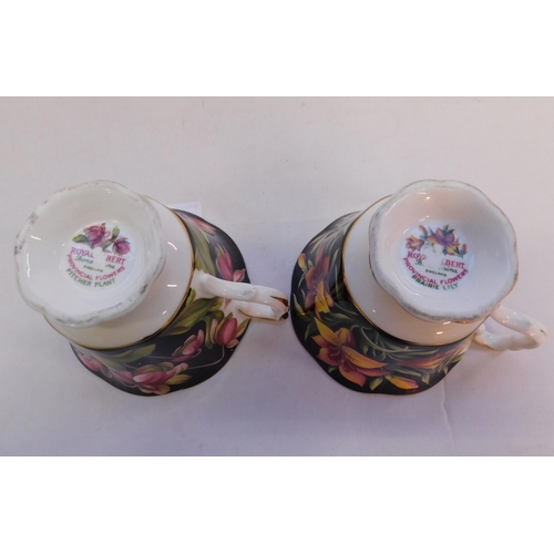 400 - Royal Albert figurine and pair of Royal Provincial teacups and saucers/seconds