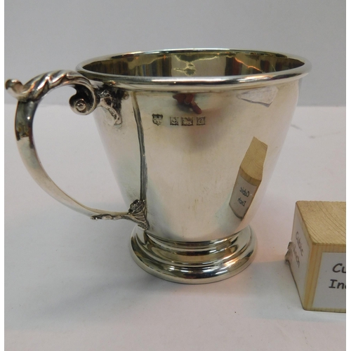 401 - Sterling silver Christening cup - approx. 3