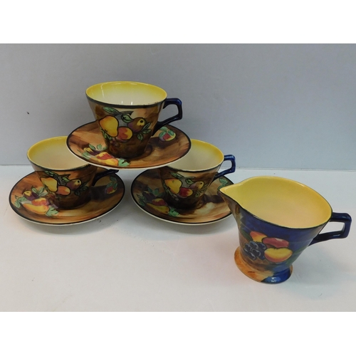 407 - 1920s Style cup, saucer and pouring jug set