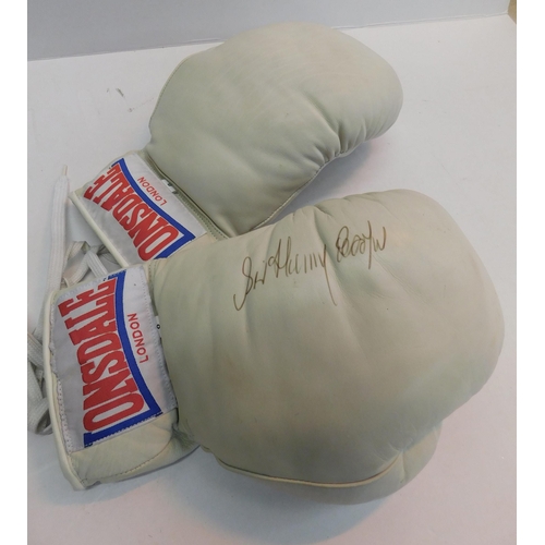 417 - Pair of signed Lonsdale boxing gloves