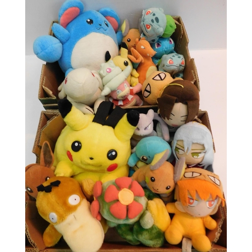 430 - 19 Assorted Pokémon and Fruits Basket plush toys