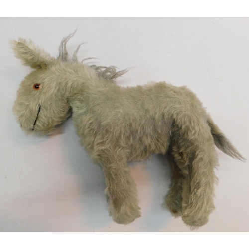 468 - Vintage Chad Valley mohair donkey - approx. 10