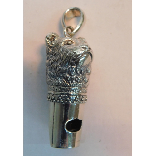 483 - Silver bear whistle