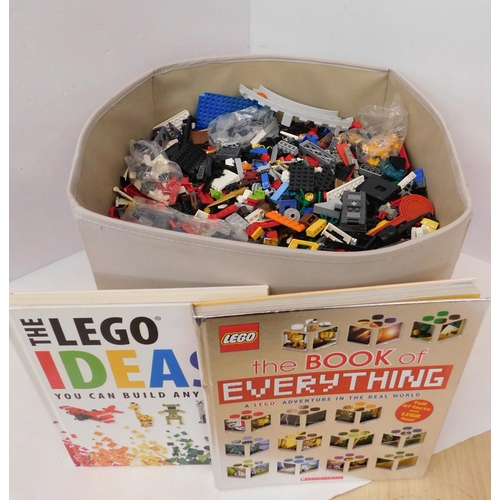 91 - Large box of mixed building bricks - incl. Lego etc.