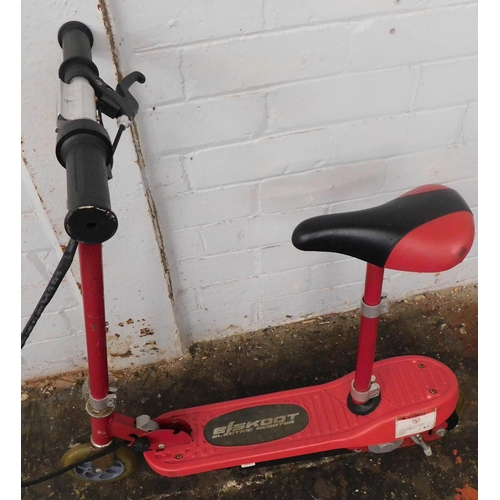 261 - Red E-Skoot electric scooter - unchecked