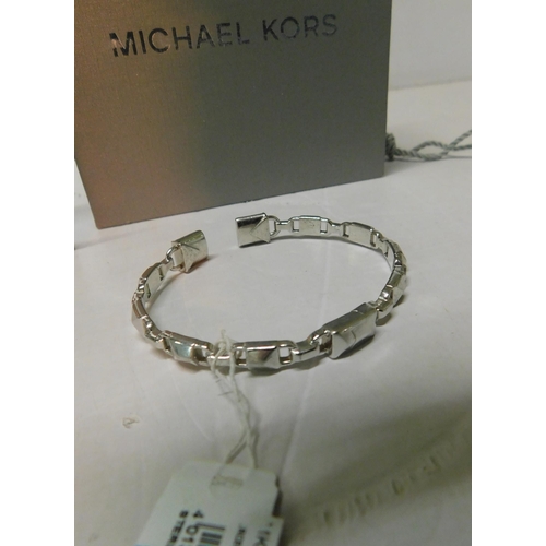 432 - Michael Kors mercer link silver bangle - RRP £169