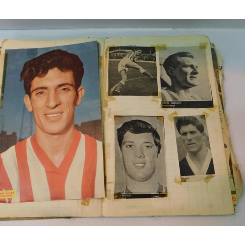 456 - 1960s Football scrapbook packed with photos - many autographs noted