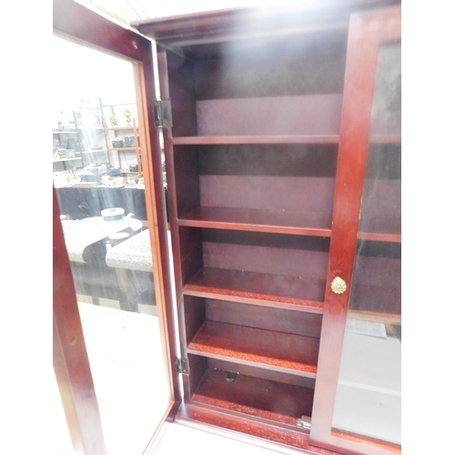 493 - Mahogany diecast display cabinet