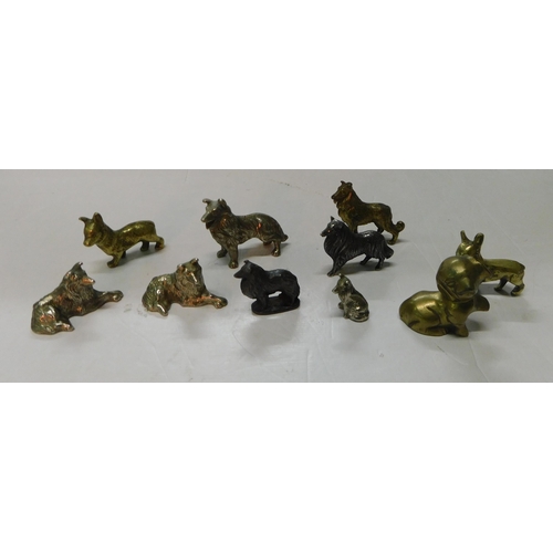 431 - Brass and white metal figures