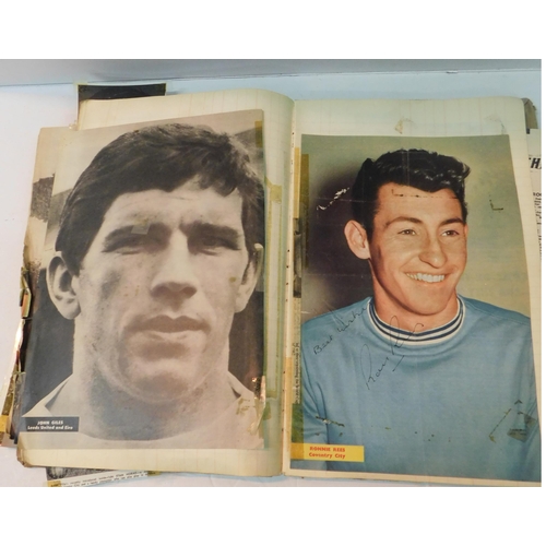 456 - 1960s Football scrapbook packed with photos - many autographs noted