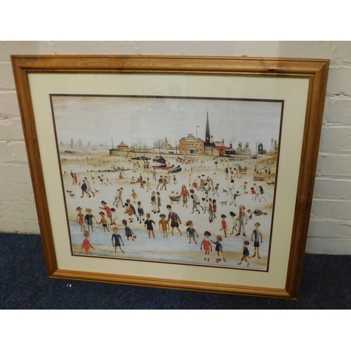 479 - 1946 At the Seaside print by L.S Lowry, approx. 32